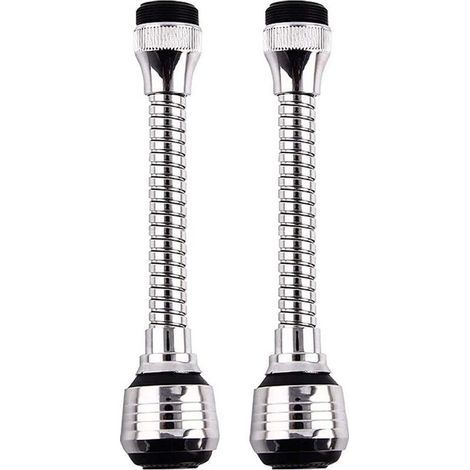 Rallonge robinet 2 pièces – Filtre d'extension pivotant 360° – Douche à économie d'eau – Facile à nettoyer pour éviers de cuisine et salle de bain (1/5)