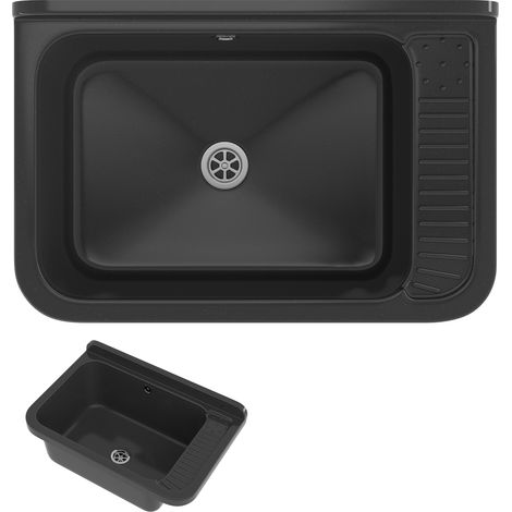 Technique evier utilitaire noir chambre de travail buanderie garage negra large 85111875