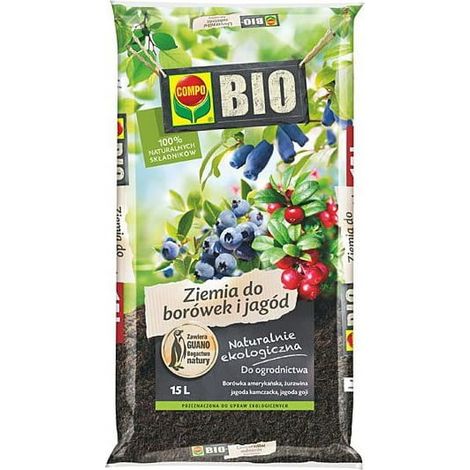 Substrat de terre pour myrtilles et baies, format 15 l efficace