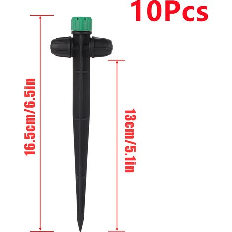 (Goutteur 10 GN) Arroseur à dispersion avec support à 8 trous pour jardin, massifs de fleurs, cultures, pelouse, légumes, arrosage automatique (1/5)