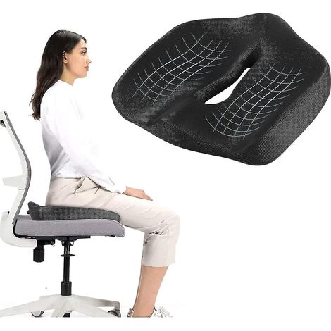 Coussin de siège orthopédique ergonomique, confort optimal pour posture assise, coussin d'assise apaisant, idéal pour bureau et voiture (1/5)