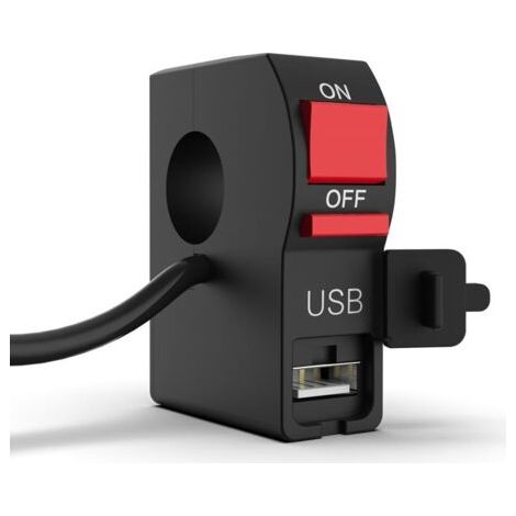 Motorcycle accessories: Modified headlight switch with 12V 5A USB mobile phone charger for the engine, headlight on/off switch--DTEKGAZ