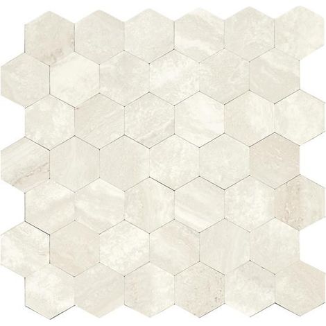 Crédence Adhésive "Travertin" 31cm Blanc (1/4)