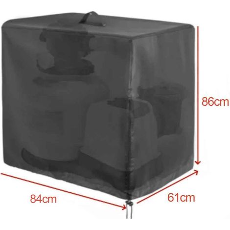 Housse De Protection Pour Filtre À Sable - Tissu Oxford Imperméable - 55x50x62 cm Ou 84x61x86 cm - Noir - 1 Pièce (1/5)