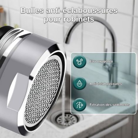 Mousseur Robinet - Filetage Mâle M24 - Pour Cuisine et Salle De Bain - Lot De 8 Pièces (1/4)
