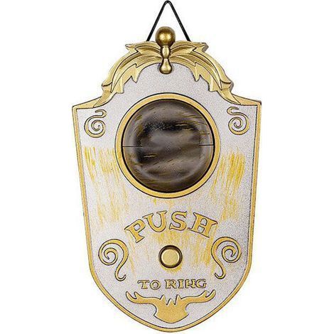 Sonnette d'Halloween en forme d'œil, yeux brillants et sons effrayants, décoration de porte, accessoire de fête terrifiant, blanc (1/5)