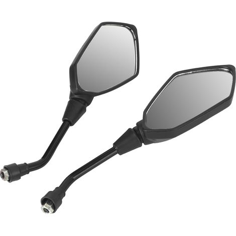 Paire de rétroviseurs universels pour moto, accessoires de modification, miroir d'aile arrière noir, 8mm (1/5)