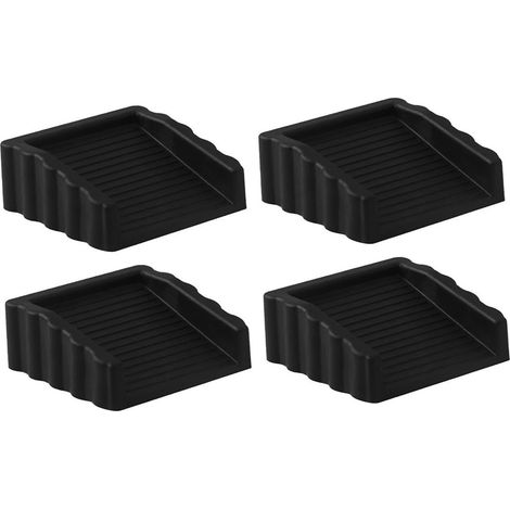 4 Pièces Butoir de Porte Cale de Porte de Porte Arrêt Porte Caoutchouc Antidérapant Réduit Bruit Montage Rapide Convient pour Maison Chambre Bure, Noir (1/5)