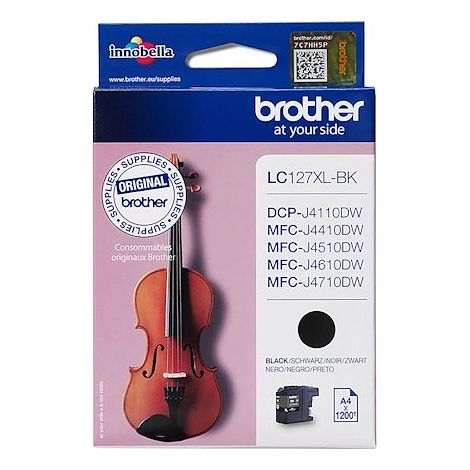 Brother LC-127XLBK cartouche d'encre Original Rendement extra (super) élevé Noir (1/3)