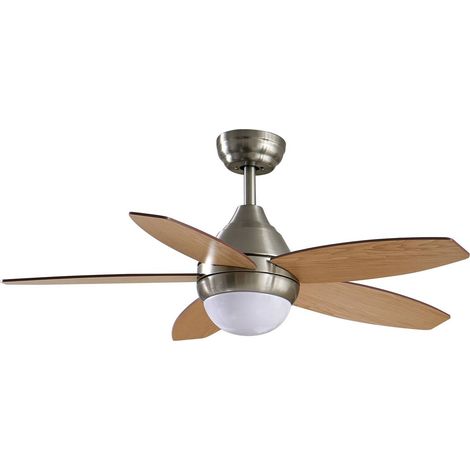 LED Ceiling Fans with Lighting 'Klasika' made of Metal for Living Room & Dining Room