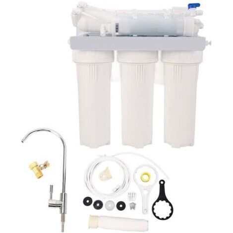 5 étapes Filtre à eau en charbon actif , Filtre à média filtrant, compatible avec le système de filtration domestique sous évier et sur le comptoir (1/4)