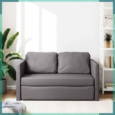 Canapé‑lit - 353975 - gris - simili cuir - 112 x 174 x 55 cm (1/5)
