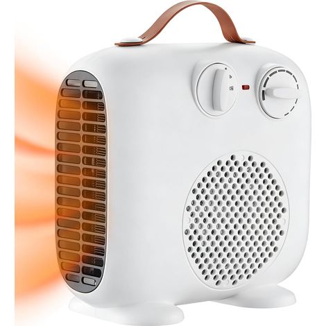 Radiateur Soufflant Compact 2000W, Chauffage Mobile 3 Vitesses, Silencieux, Économie d'Énergie, Salle de Bain (1/5)
