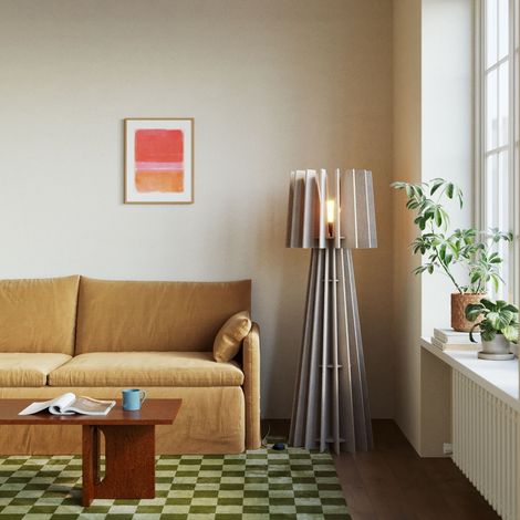 Spider - lampa wisząca z 4 kroplami Made in Italy w komplecie z kablem tekstylnym i drewnianym wykończeniem
