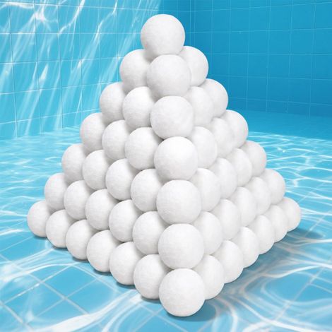 Balles filtrantes pour piscine 1000 g – Remplace 40 kg de sable filtrant, balles filtrantes pour système de filtration à sable, balles filtrantes réutilisables pour piscine, filtre de (1/5)