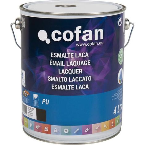 Esmalte Laca al Agua Negro Mate 4L