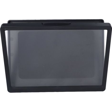 Salle de bain étanche anti-buée écran tactile étui de téléphone portable support mural couvercle de protection scellé ordinateur tablette boîte de rangement 9802B noir (1/5)