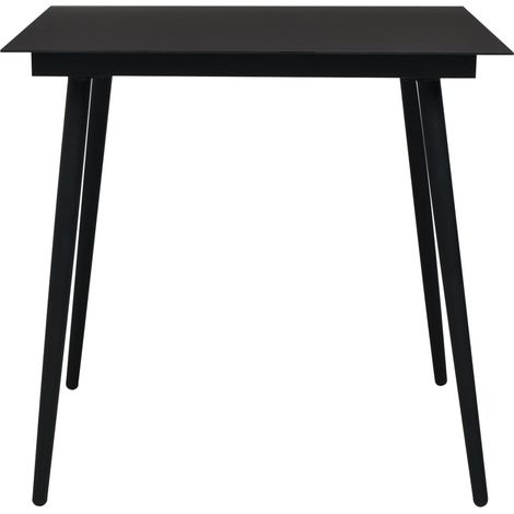 Maison Exclusive - Garten-Esstisch Schwarz 80x80x74 cm Stahl und