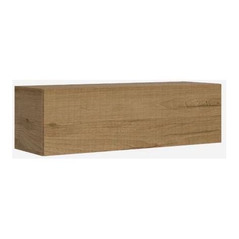 Meuble TV suspendu porte battante chênes naturel Ela L 134cm