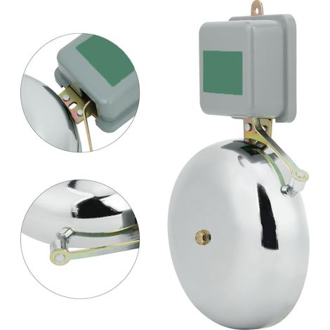 Sonnette électrique anti-étincelles à percussion externe en acier inoxydable, 150 mm, 220 V CA (1/5)