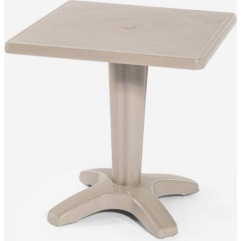 Mesa de bar Grand Soleil Zavor cuadrada polipropileno exterior 70x70 - Beige (1/5)