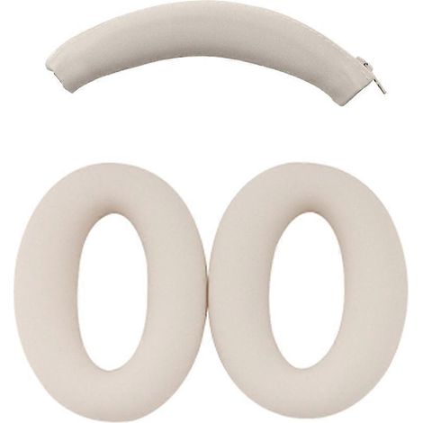 Ensemble de housses de protection en silicone beige pour casque Sony WH-XB910N (arceau et coussinets d'oreillettes) (1/5)