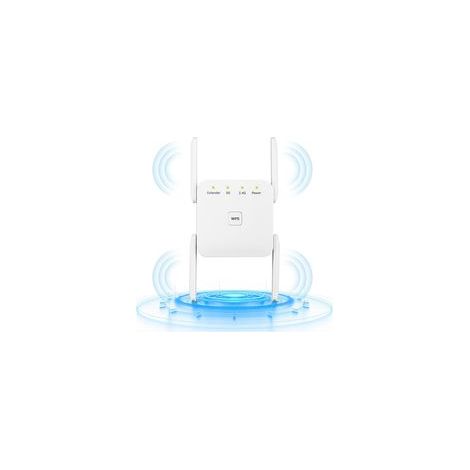 Répéteur WiFi AC1200 - Amplificateur WiFi avec Port Ethernet, Bouton WPS, Installation Facile, Compatible avec Box Internet (1/5)