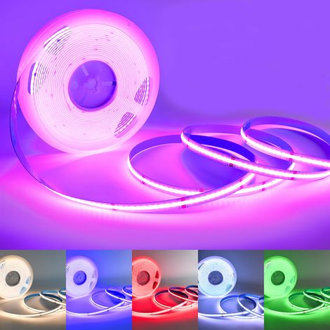 10M COB Wifi Ruban Led Sans alimentation électrique,Led Chambre RGBW+Blanc chaud 672led/M DC24V, Led Ruban Bande Led Multicolore Sans alimentation électrique LED bande (1/5)