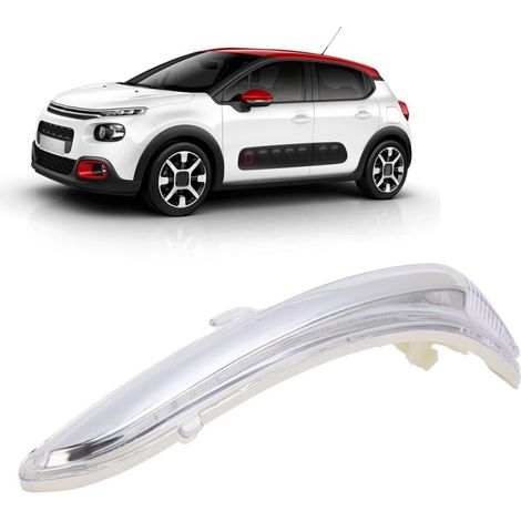 Ej.Life Rétroviseur Latéral Gauche Clignotant Logement Clignotant Coque de Remplacement pour Citroen C3 C4 Peugeot 208 2008 OE : 1607512680 (1/5)