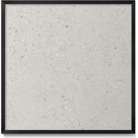 Tableau Magnétique en Métal pour Aimants - Motif Grès clair - Minimaliste - Cadre Noir - 50x50 cm - Tableau Métallique Aimanté