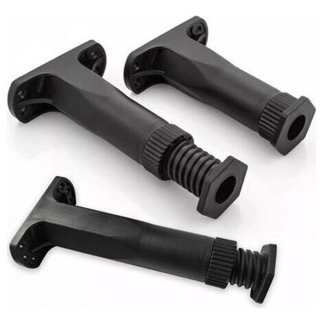 Ensemble de 4 pieds de support réglables en plastique pour cadres de lit, canapés, meubles et tables (130 mm–220 mm) (1/5)