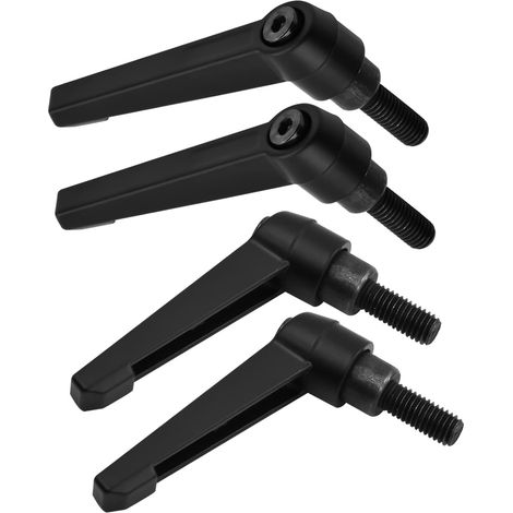 4PCS Poignée de Levier de Serrage, Poignée de Serrage Réglable M8, Poignées de Filetage Mâle en Métal, Machine Poignée de Fixation Réglable, Noir (20mm) (1/5)