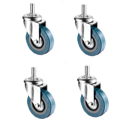 Roue pivotante de 2,5 pouces avec direction à vis - Poulie accessoire pour petite roue (sans frein) (1/5)