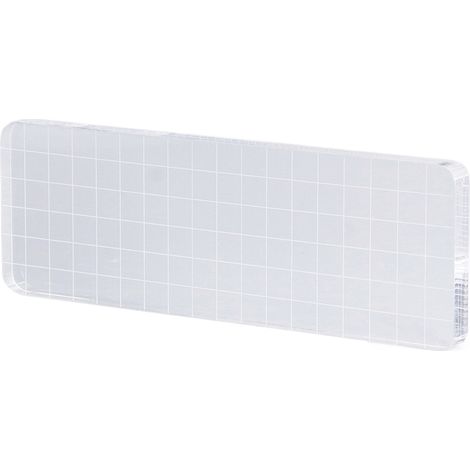 Bloc acrylique transparent 6x18 cm coins arrondis sécurisés, réutilisable pour calendriers, cartes et carnets durables (1/5)
