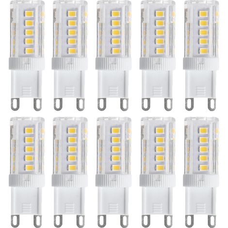 AUTRUCKER 10pc Ampoule LED à brancher, source lumineuse à économie d'énergie, ampoule maïs en céramique, ampoule à double culot, G9-3W, lumière chaude (1/5)