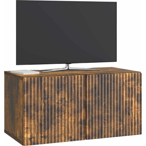 Maison Exclusive - Mobile Porta TV da Muro Rovere Fumo 59,5 x 31 x 30 cm (1/5)