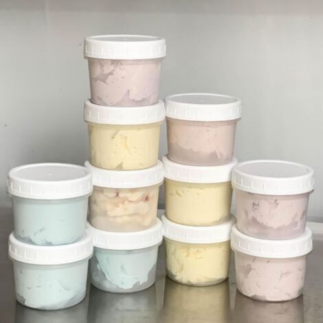 Lot de 20 petits récipients alimentaires, 160 ml, en plastique, avec couvercle anti fuite, réutilisables, pour aliments à glace, passent au micro onde (1/5)
