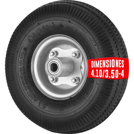 EURO VANADIUM - Rueda inflable 260 mm con agujero de 16 mm
