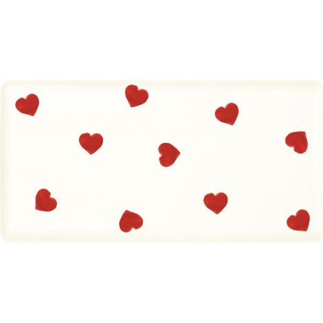 Tablett 39,5x20 cm aus handbemalter Keramik Farbmix Rot - Pozzi Milano Spa