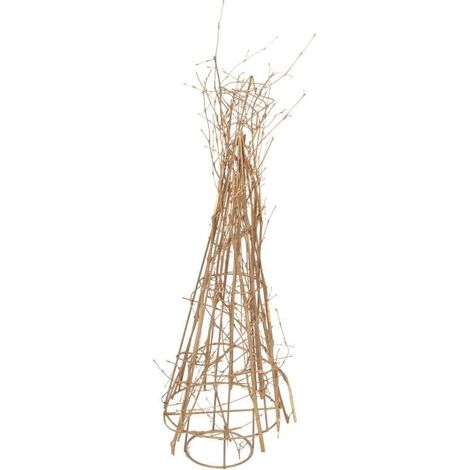 Decorazione natalizia dorata - Albero di Natale conico in rattan 50 cm (1/2)