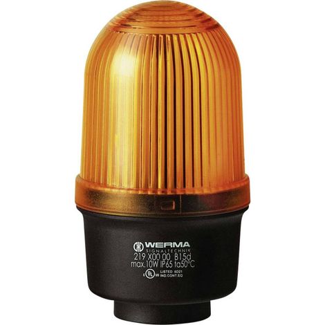 Werma Signaltechnik Segnalatore luminoso 219.300.00 219.300.00 Giallo Luce continua 12 V/AC, 12 V/DC, 24 V/AC, 24 V/DC,