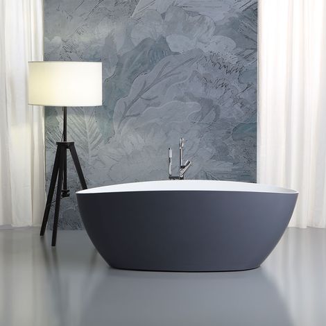 Vasca da bagno freestanding grigia moderna (1/5)