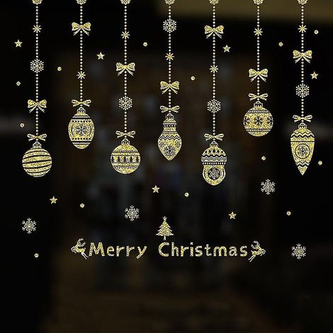 Autocollants décoratifs de Noël, autocollants de fenêtre de Noël, autocollants de fenêtre de décoration de Noël, PVC Win (1/3)