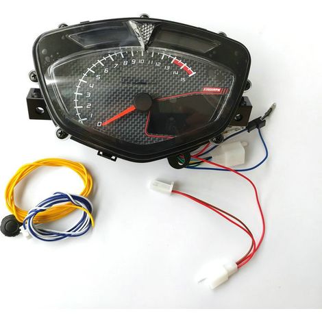 Suitable for upgrading the YMH LC135 C8 model with an LCD dashboard featuring adjustment lines for the tachometer and fuel level, and 7-color switching. (1/5)