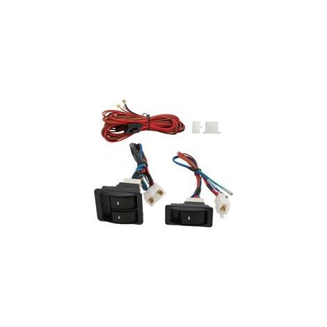 Kits de Régulateur de Lève-vitre électrique de Voiture, 5pcs Kits de Régulateur de Lève-vitre électrique Universel avec Faisceau de Câblage pour 2 Portes (1/5)