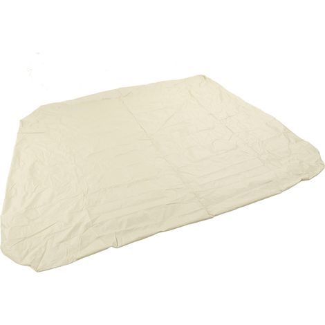 Housse de protection pour baignoire extérieure, 190 g/m², taffetas de polyester avec revêtement argenté, imperméable, pour jacuzzis carrés, résistante à la pluie, 210 x 210 x 30 cm, beige (1/5)