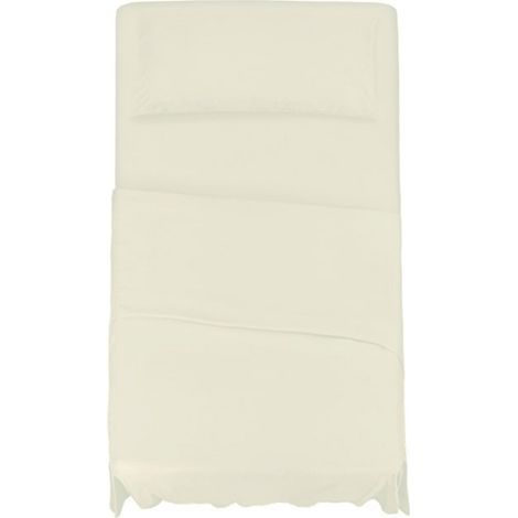 KLULK Set Lenzuola Completo Letto Una Piazza E Mezza Panna, Lenzuolo Sotto Con Angoli + Lenzuolo Sopra + Federa (1/5)