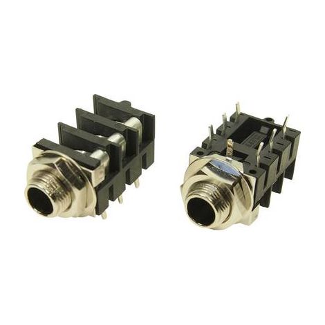 Cliff FCR11650EW Jack 6.35 mm embase femelle horizontale Nombre de pôles: 3 stéréo 1 pc(s) Q705562 (1/2)