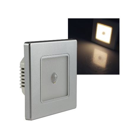 CHILITEC LED-Einbauleuchte EBL 86 PIR, 2,5 W, 3000 K, warmweiß, Rahmen silber (1/5)