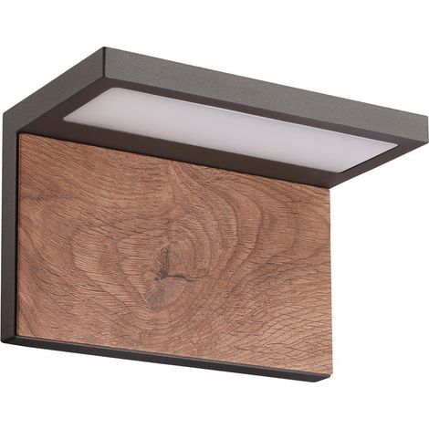 Inspired Mantra  - Ruka - Lámpara de pared, LED 13W, 3000K, 850lm, IP54, Antracita, Nogal (1/3)